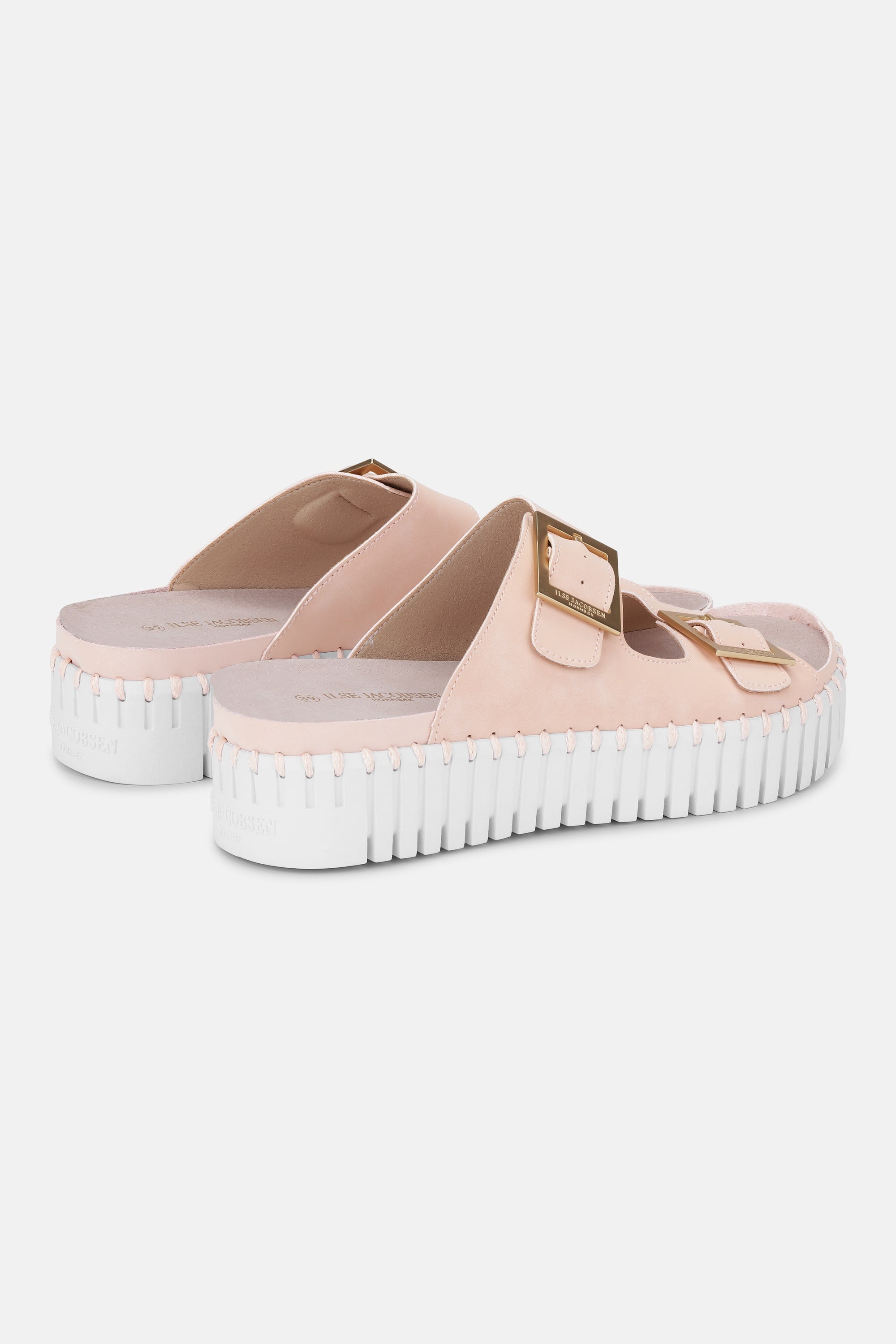 Platåsandaler Spenne - Adobe Rose White